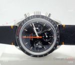 (OM)Swiss Replica Omega Speedmaster Moon SS Black Bezel Watch